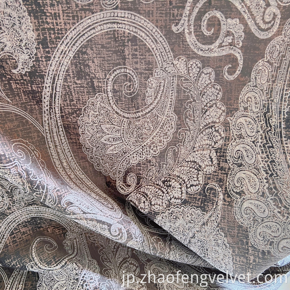 Fabric Velvet Foil Print